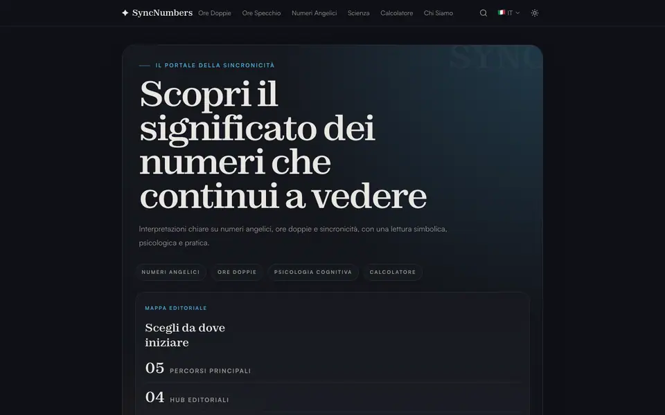 SyncNumbers: interfaccia desktop